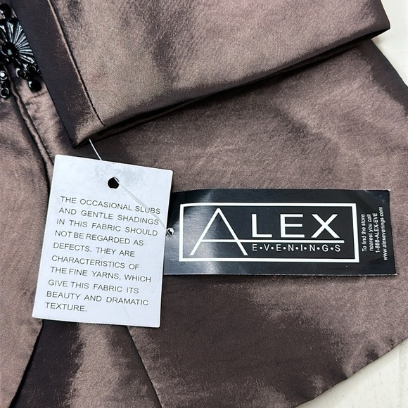 NWT Alex Evenings 3/4 Sleeve Side Closure Blouse Jacket with Collar Size M - Picture 8 of 16